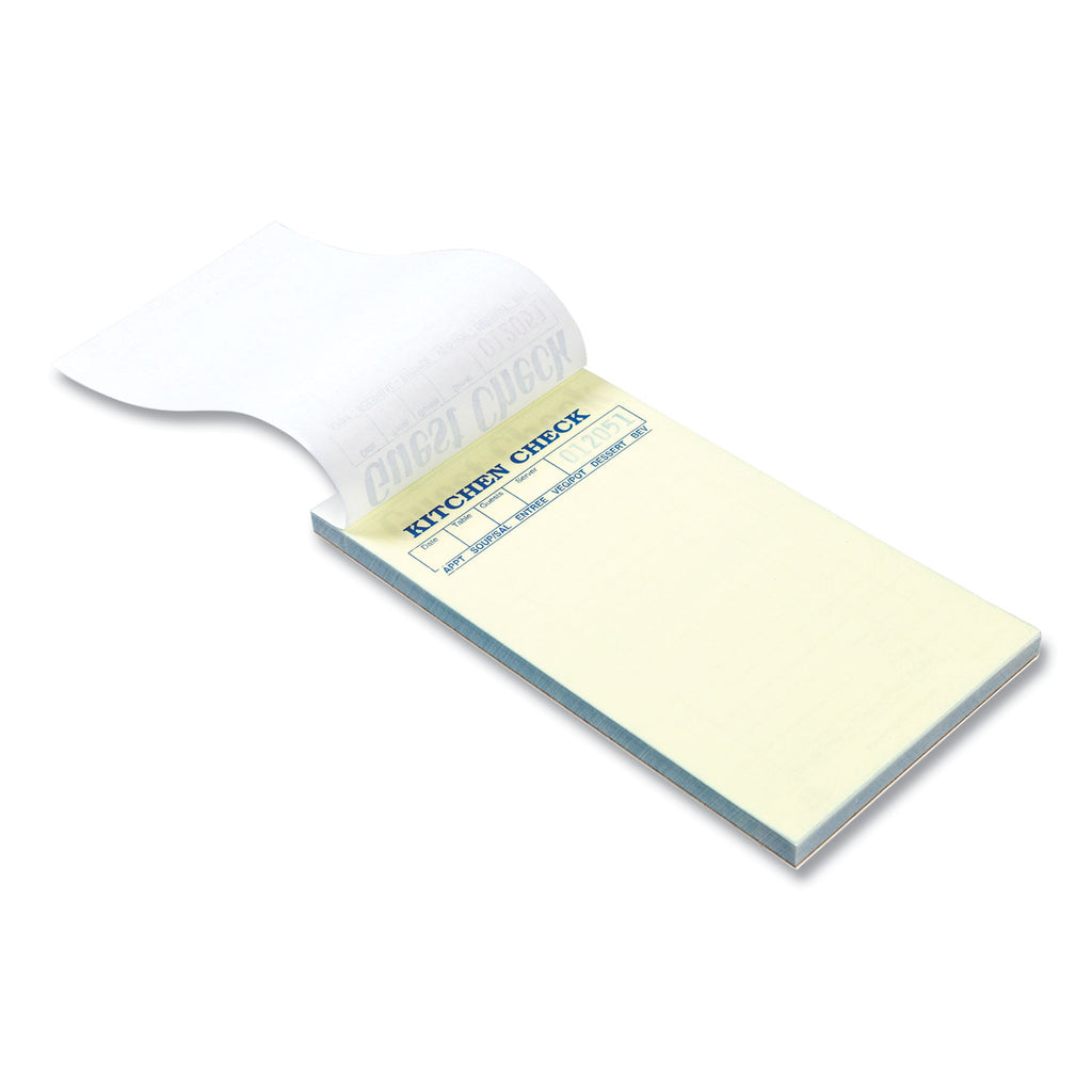 Guest Check Pad, 17 Lines, Two-Part Carbonless, 3.6 x 6.7, 50 Forms/Pad, 50 Pads/Carton - 