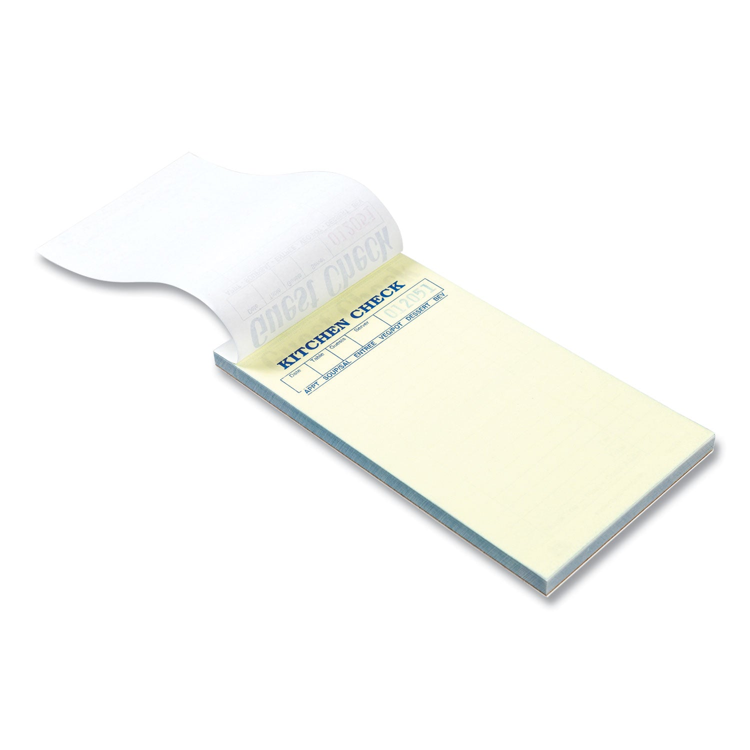 Guest Check Pad, 17 Lines, Two-Part Carbonless, 3.6 x 6.7, 50 Forms/Pad, 50 Pads/Carton - 