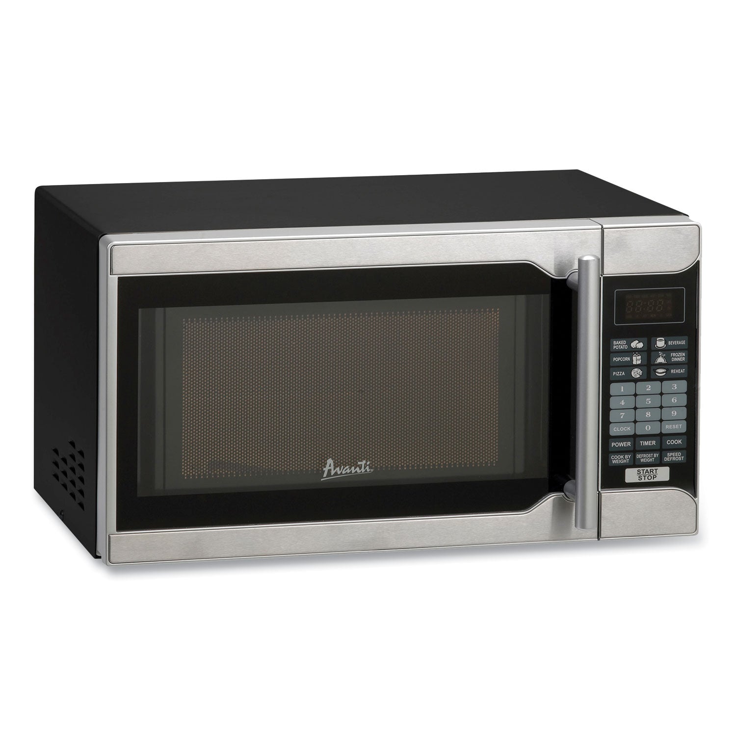 0.7 Cu.ft Capacity Microwave Oven, 700 Watts, Stainless Steel and Black, Sold as 1 Each - 1