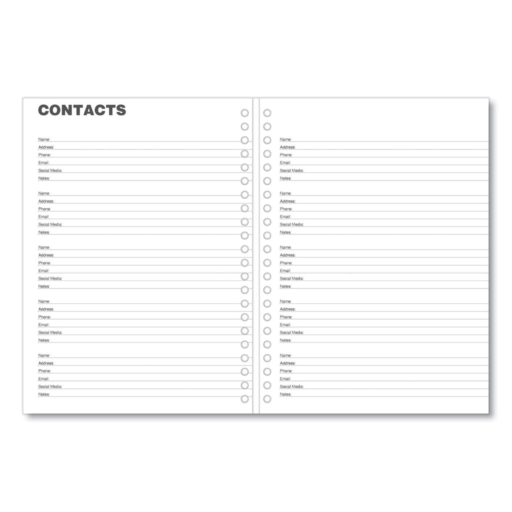 Monthly Planner, 11 x 8, Black Cover, 14-Month, Dec 2023 to Jan 2025