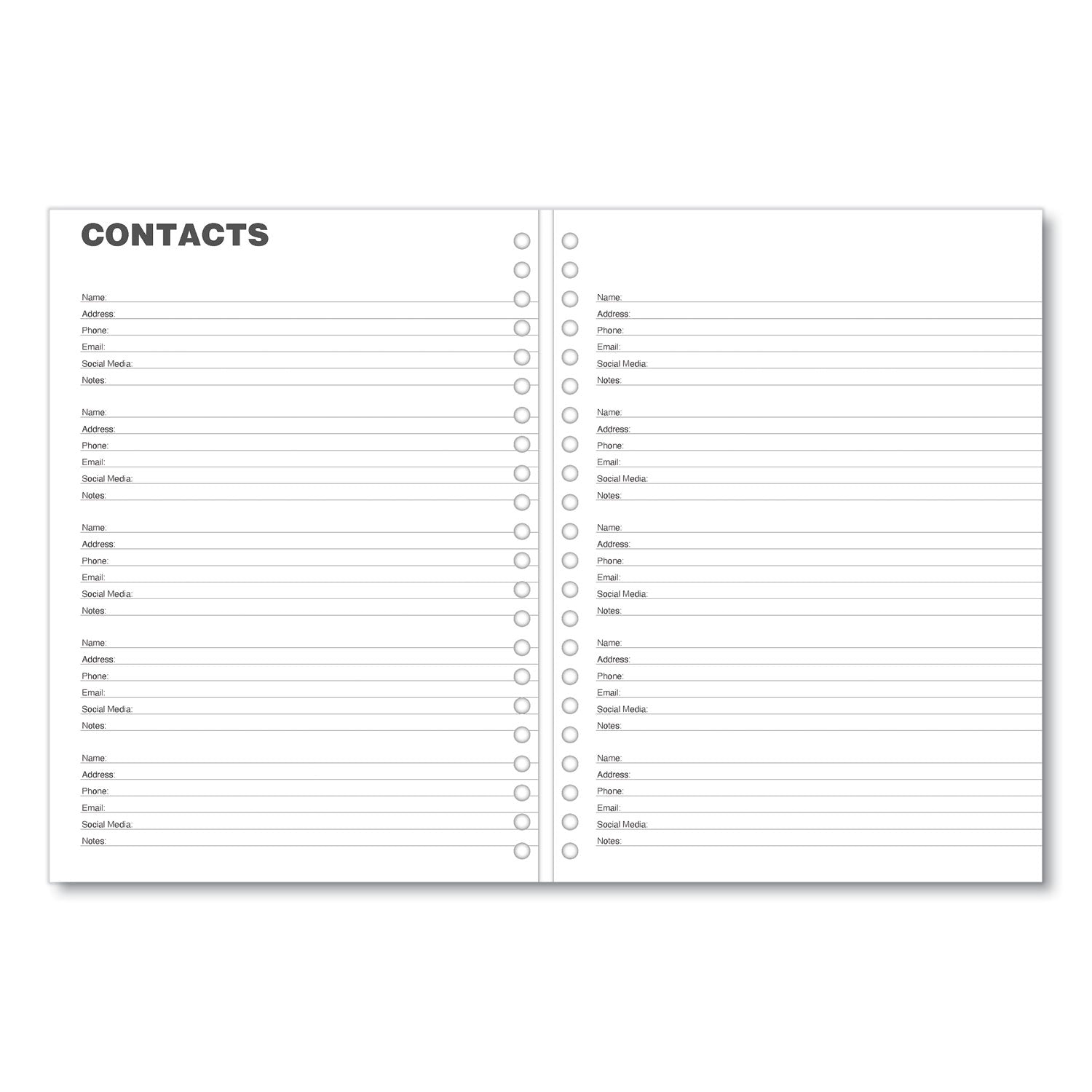 Monthly Planner, 11 x 8, Black Cover, 14-Month, Dec 2023 to Jan 2025