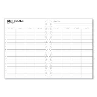 Monthly Planner, 11 x 8, Black Cover, 14-Month, Dec 2023 to Jan 2025