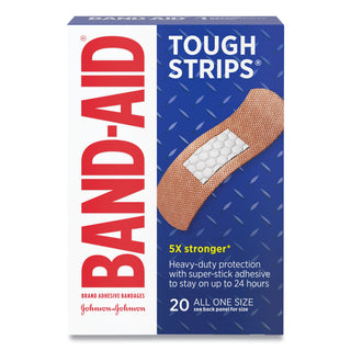 Flexible Fabric Adhesive Tough Strip Bandages, 1 x 4, 20/Box - 