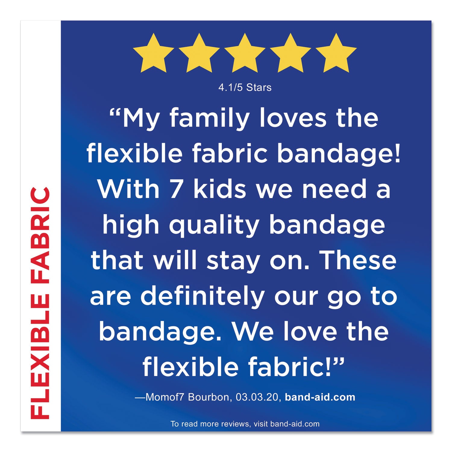 Flexible Fabric Extra Large Adhesive Bandages, 1.75 x 4, 10/Box - 