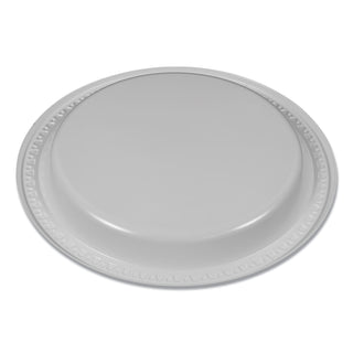 Plastic Dinnerware, Plates, 6" dia, White, 125/Pack