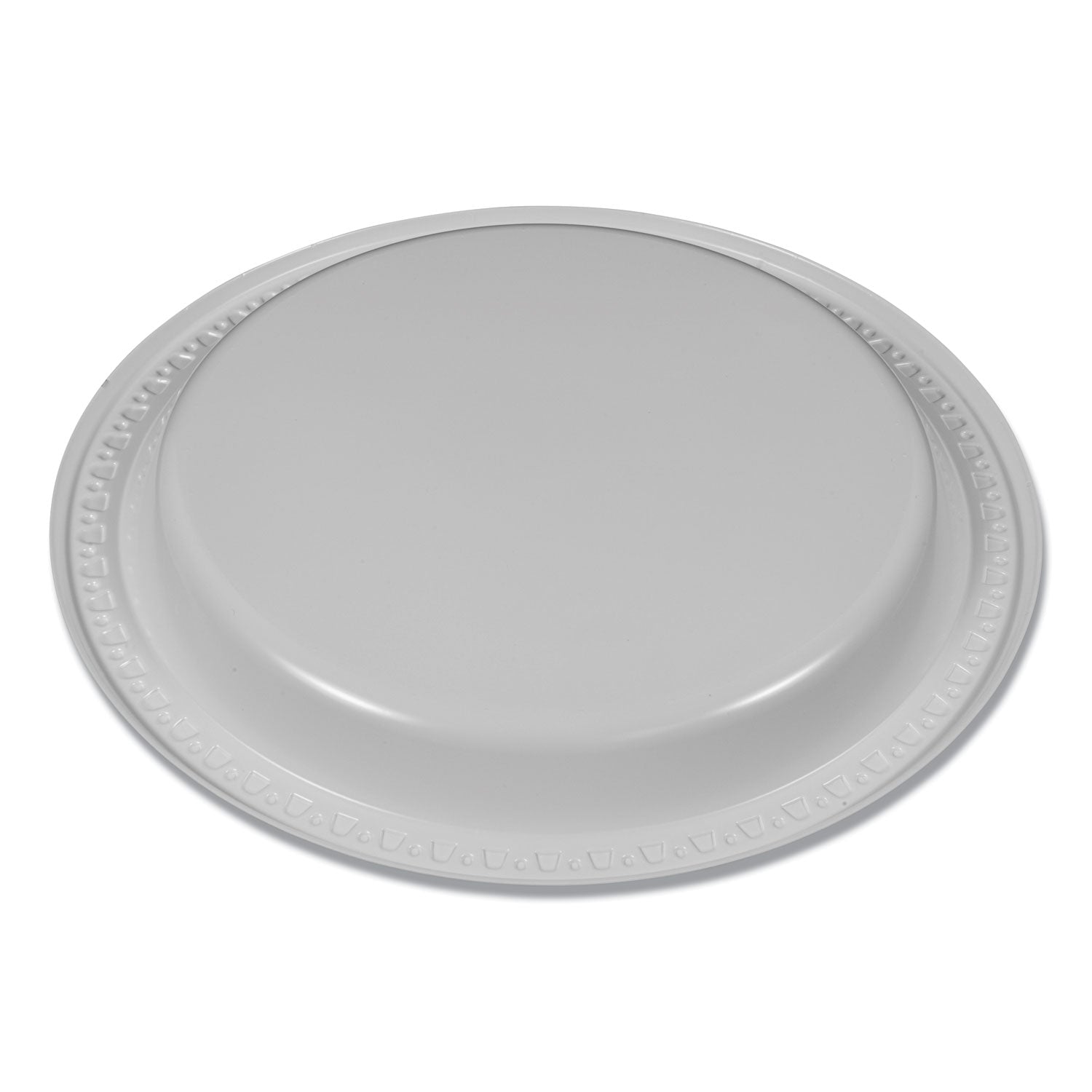 Plastic Dinnerware, Plates, 7" dia, White, 125/Pack