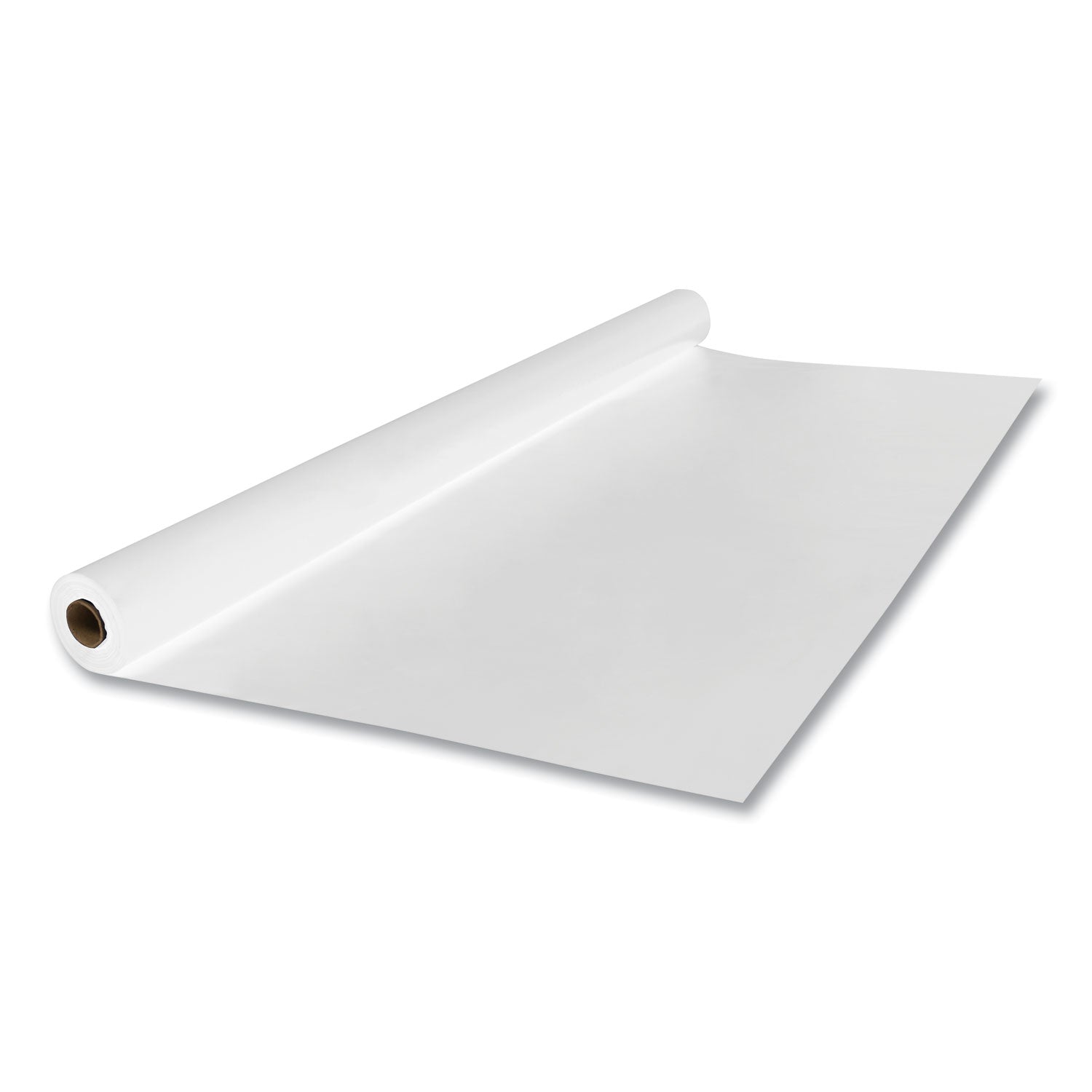 Linen-Soft Non-Woven Polyester Banquet Roll, Cut-To-Fit, 40" x 50 ft, White - 