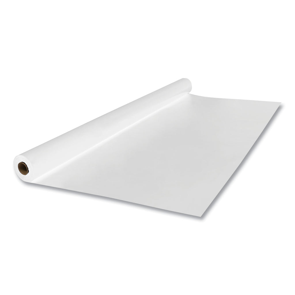 Linen-Soft Non-Woven Polyester Banquet Roll, Cut-To-Fit, 40" x 50 ft, White