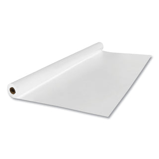 Linen-Soft Non-Woven Polyester Banquet Roll, Cut-To-Fit, 40" x 50 ft, White