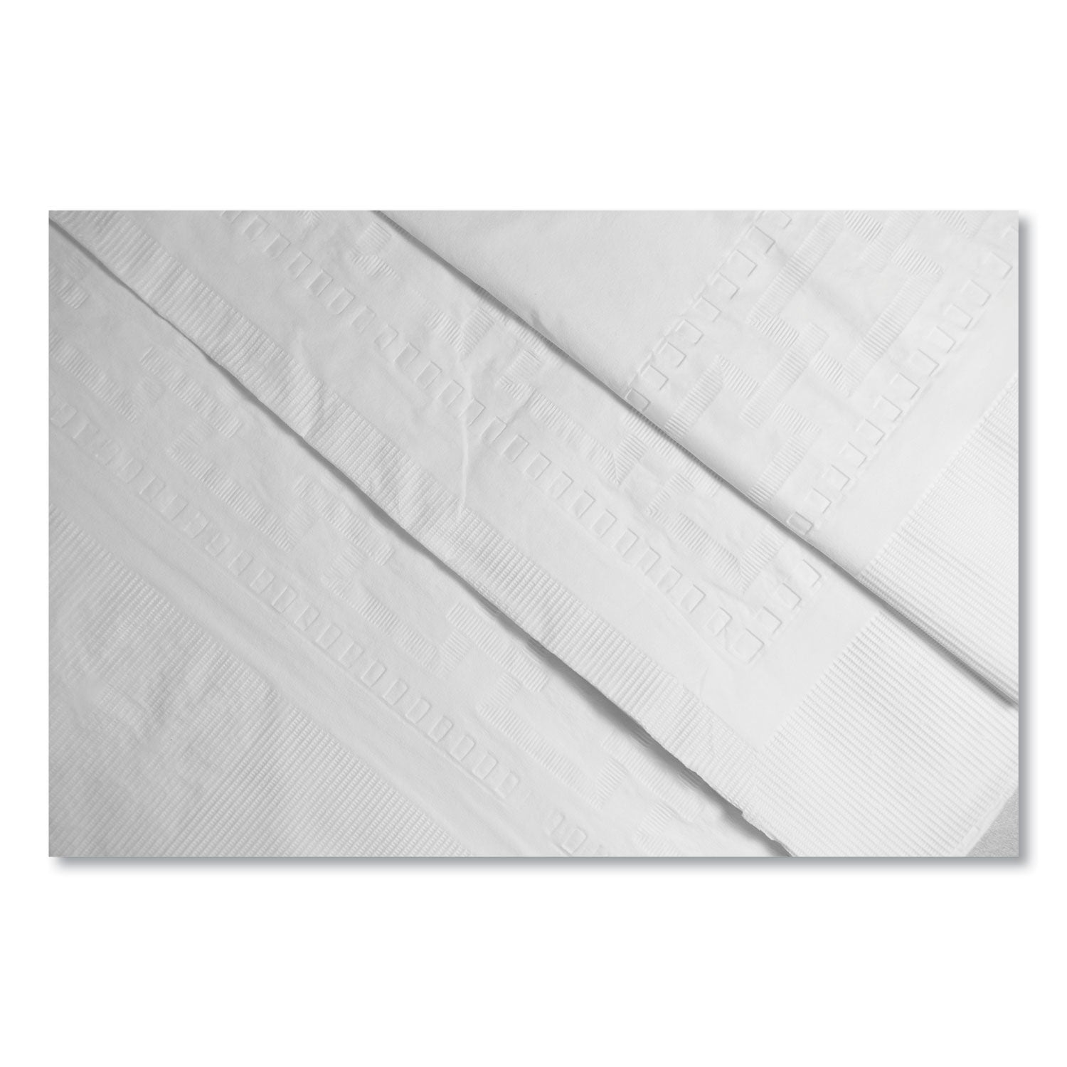 Table Set Poly Tissue Table Cover, 54" x 108", White, 6/Pack - 