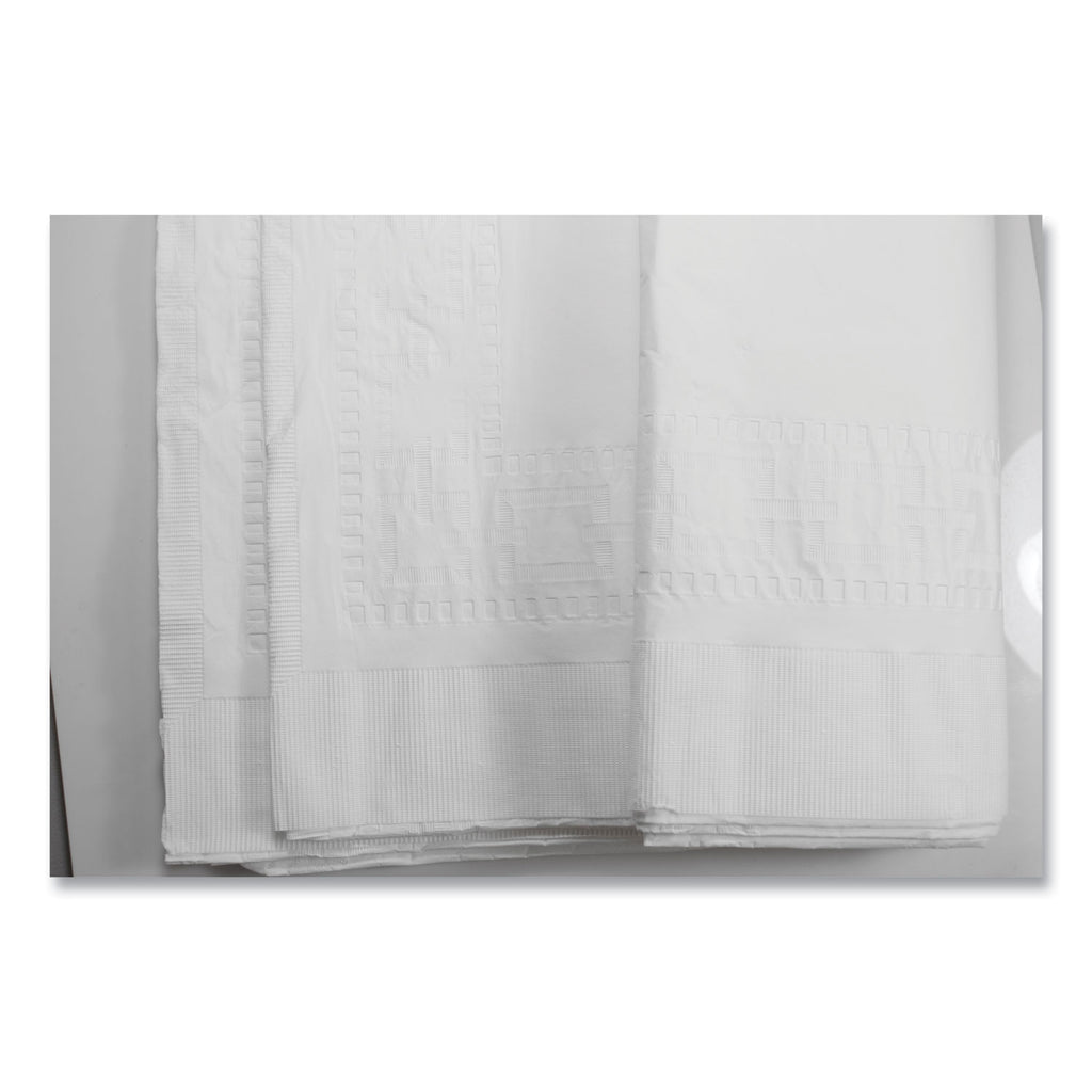 Table Set Poly Tissue Table Cover, 54" x 108", White, 6/Pack - 