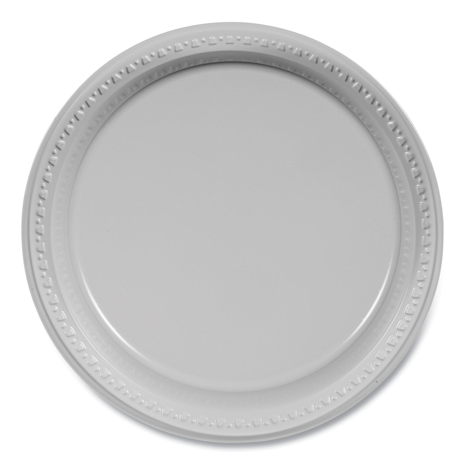 Plastic Dinnerware, Plates, 10.25" dia, White, 125/Pack