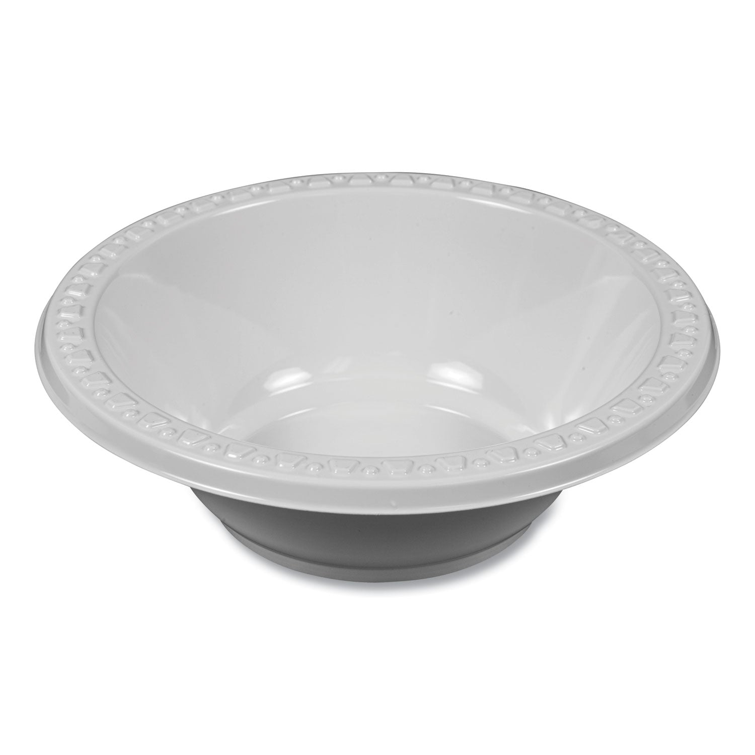 Plastic Dinnerware, Bowls, 12 oz, White, 125/Pack - 