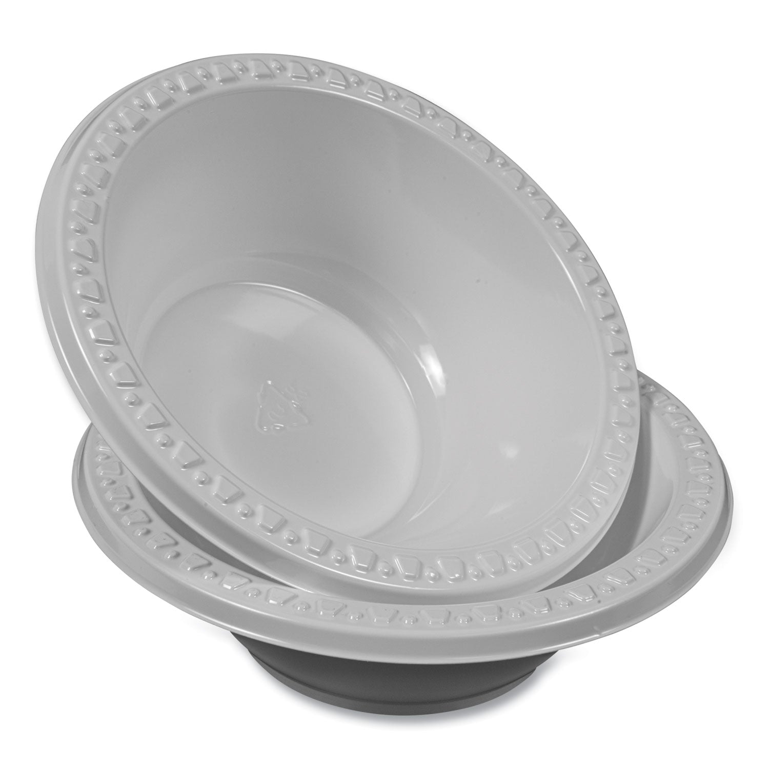 Plastic Dinnerware, Bowls, 12 oz, White, 125/Pack - 