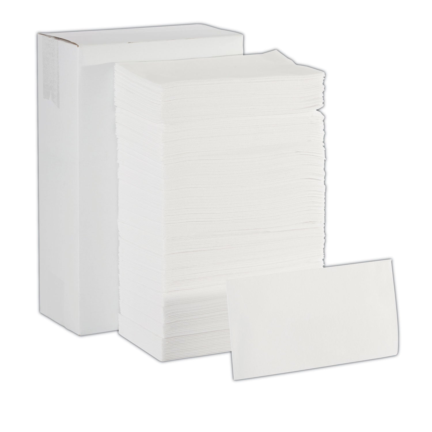 1/6-Fold Linen Replacement Towels, 13 x 17, White, 200/Box, 4 Boxes/Carton - 