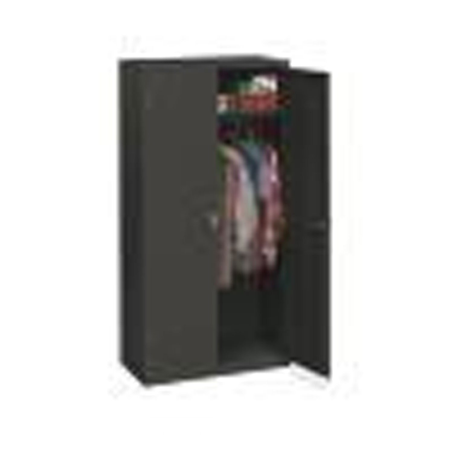 Assembled Storage Cabinet, 36w x 18.13d x 71.75h, Charcoal - 