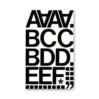 Press-On Vinyl Letters and Numbers, Self Adhesive, Black, 2"h, 77/Pack - 