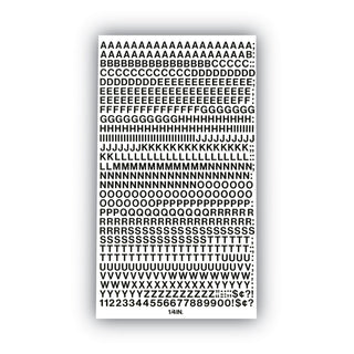 Press-On Vinyl Letters and Numbers, Self Adhesive, Black, 0.25"h, 610/Pack - 