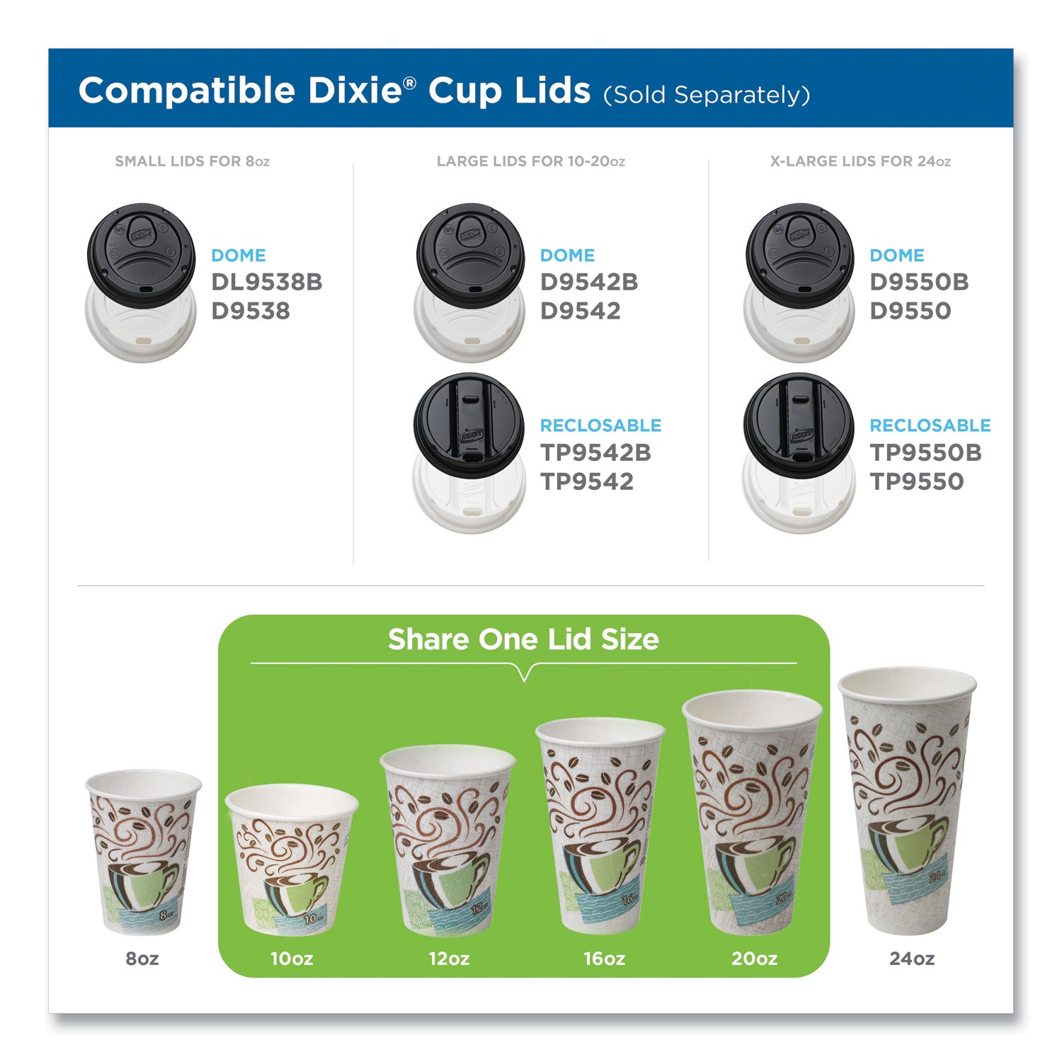PerfecTouch Paper Hot Cups, 10 oz, Coffee Haze Design, 50 Sleeve, 20 Sleeves/Carton