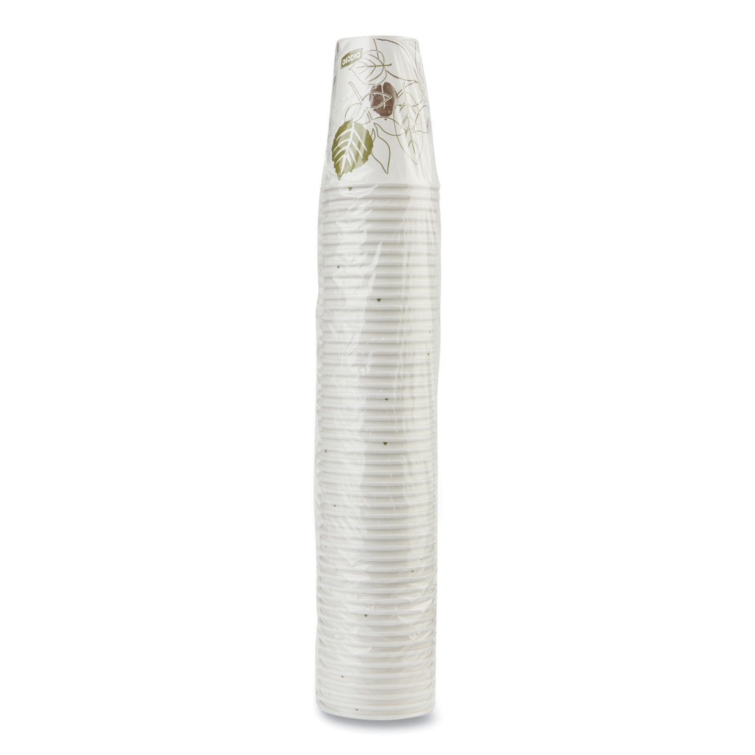 Pathways Paper Hot Cups, 8 oz, White/Green, 50/Pack