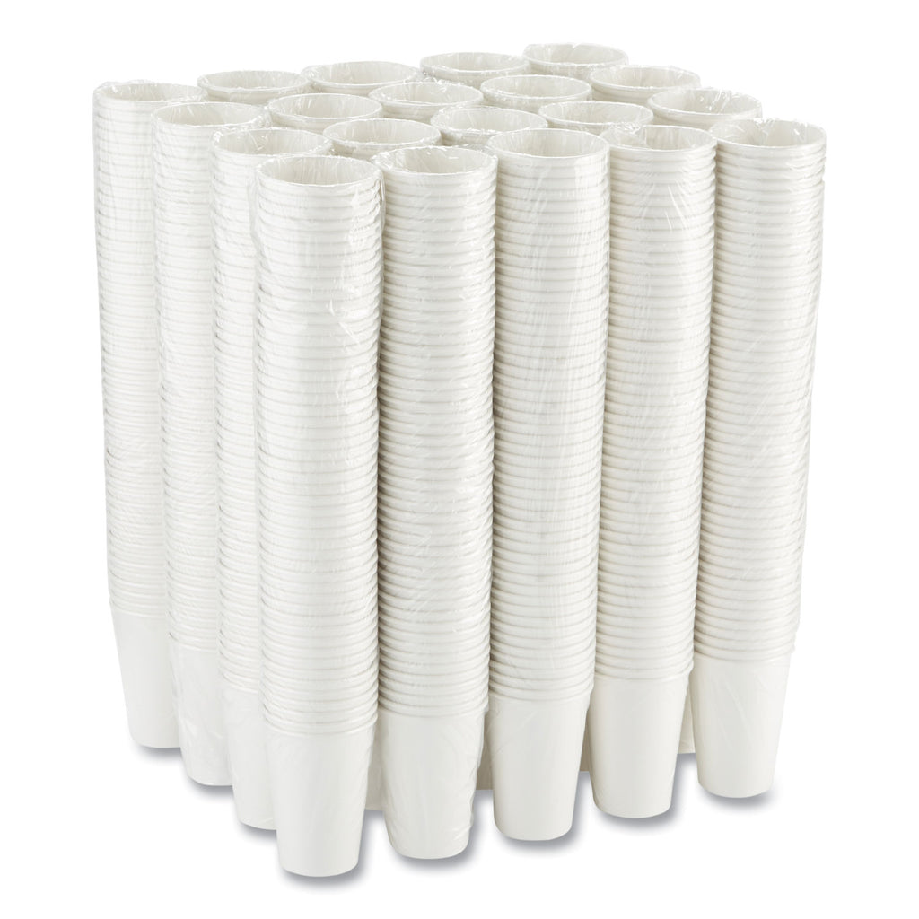 Paper Hot Cups, 16 oz, White, 50/Sleeve, 20 Sleeves/Carton