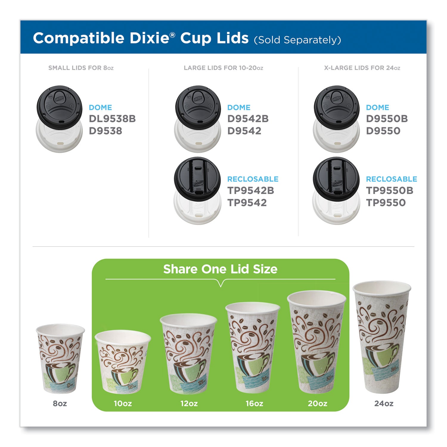 PerfecTouch Paper Hot Cups, 16 oz, Coffee Haze Design, 50/Sleeve, 20 Sleeves/Carton