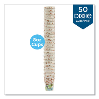 PerfecTouch Paper Hot Cups, 8 oz, Coffee Haze Design, 50/Pack