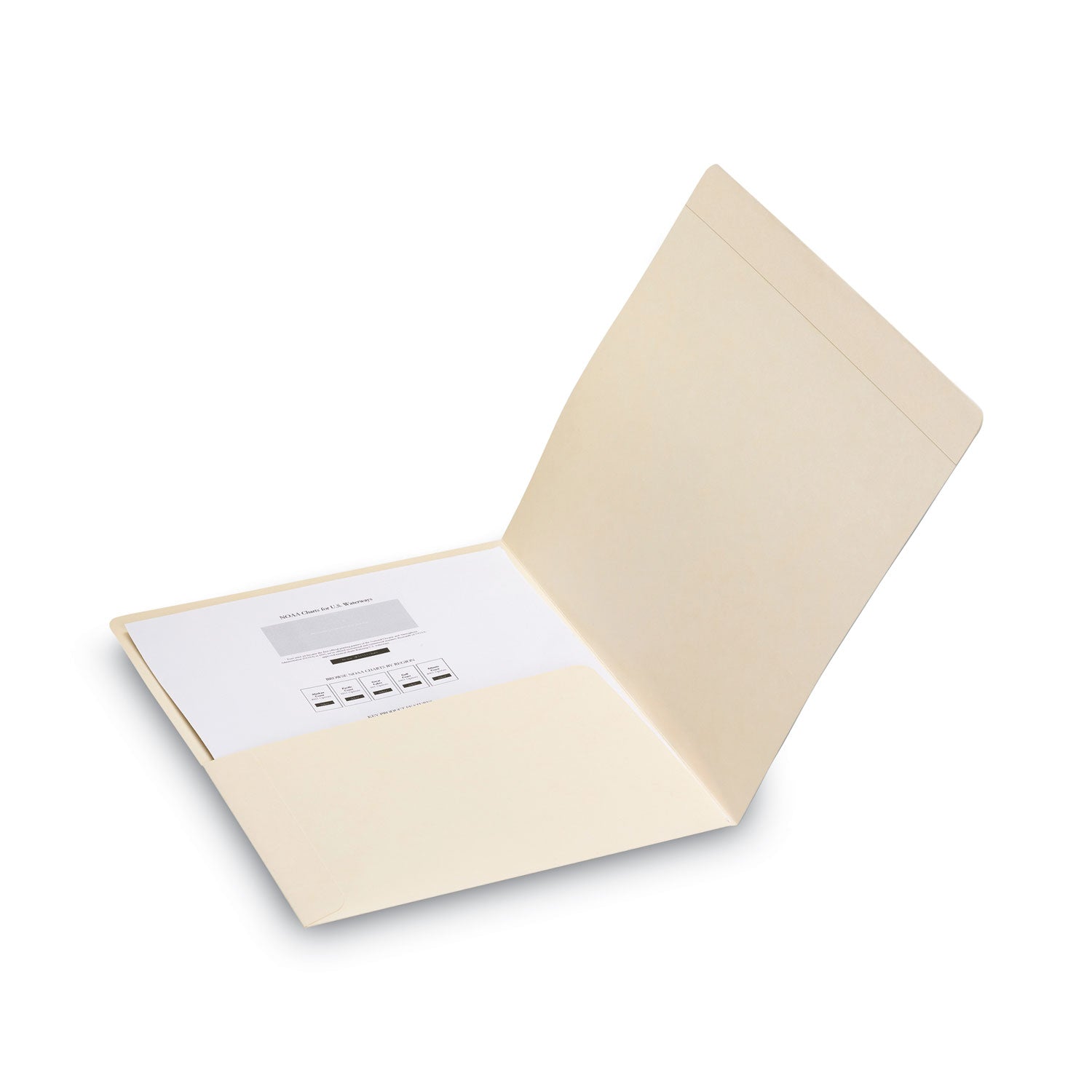 Top Tab File Folders with Inside Pocket, Straight Tabs, Letter Size, Manila, 50/Box - 