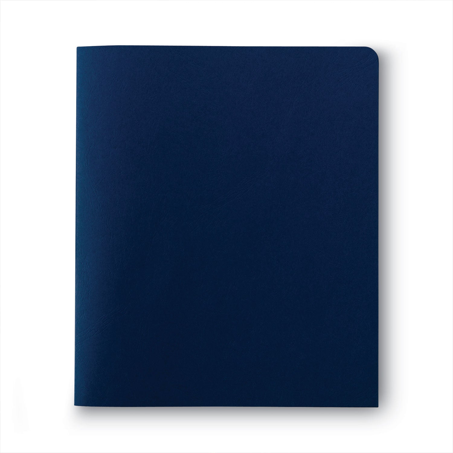 Two-Pocket Folder, Textured Paper, 100-Sheet Capacity, 11 x 8.5, Dark Blue, 25/Box - 