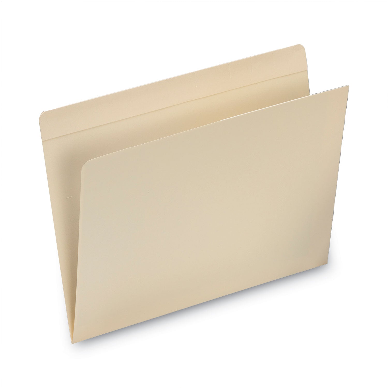 Top Tab File Folders with Inside Pocket, Straight Tabs, Letter Size, Manila, 50/Box - 