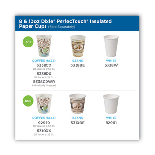 PerfecTouch Hot/Cold Cups, 12 oz, White, 50/Bag, 20 Bags/Carton
