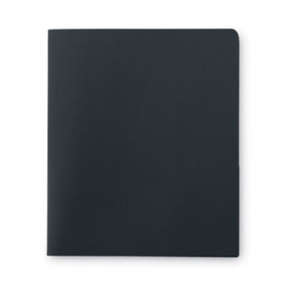 Two-Pocket Folder, Textured Paper, 100-Sheet Capacity, 11 x 8.5, Black, 25/Box - 