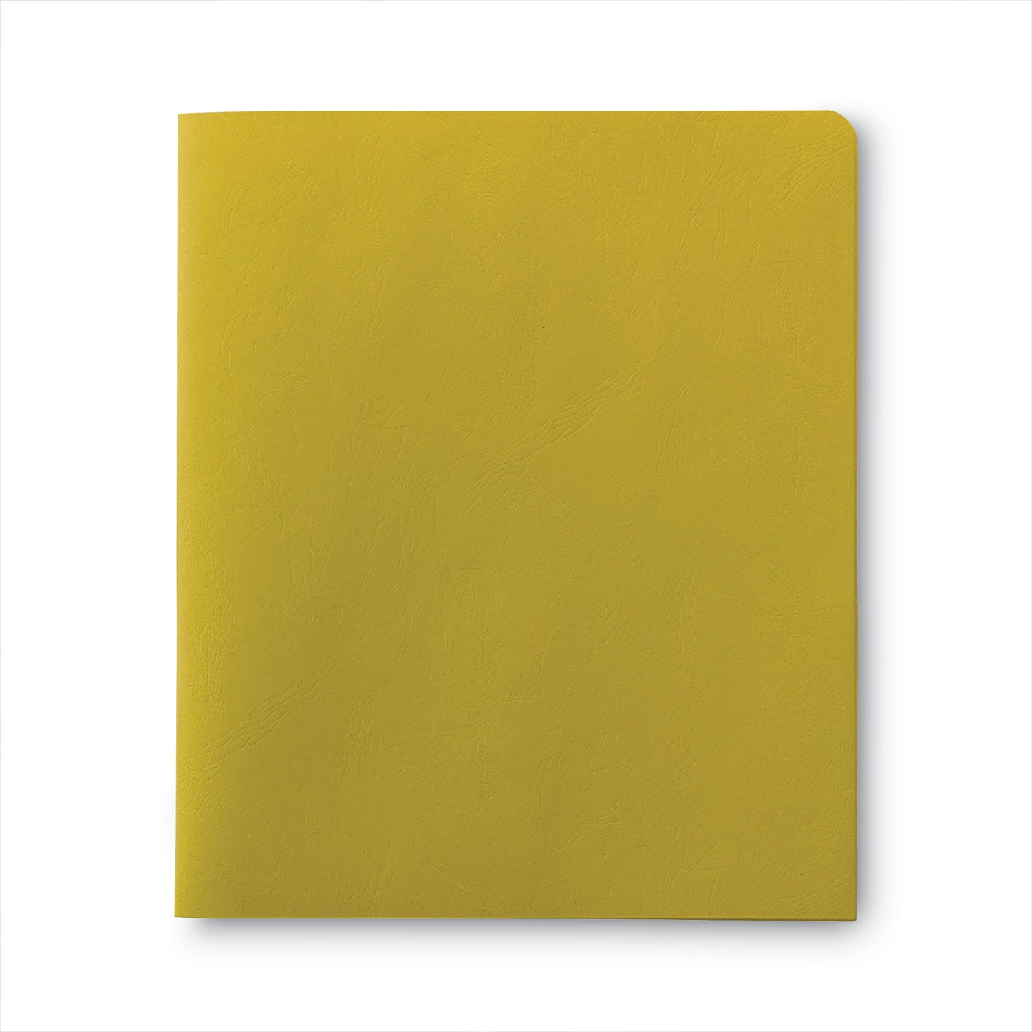 Two-Pocket Folder, Textured Paper, 100-Sheet Capacity, 11 x 8.5, Yellow, 25/Box - 