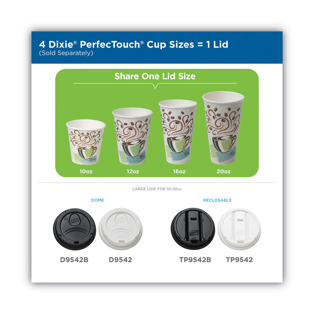 PerfecTouch Hot/Cold Cups, 12 oz, White, 50/Bag, 20 Bags/Carton