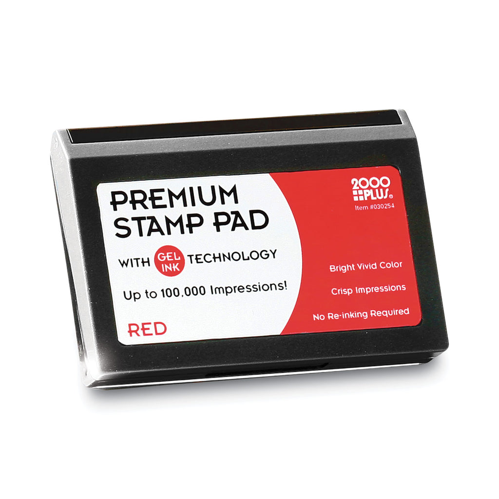 Microgel Stamp Pad for 2000 PLUS, 4.25" x 2.75", Red - 
