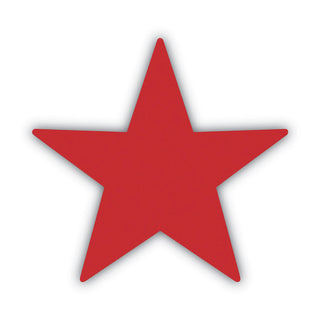 Pre-Inked Round Stamp with Microban, Star, 0.63" dia, Red - 