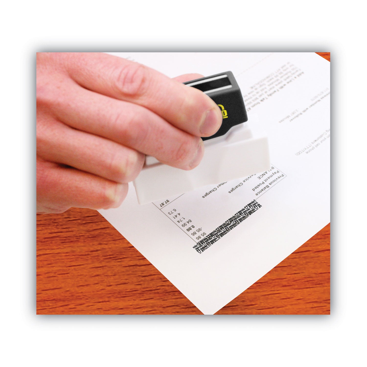 Secure-I-D Security Stamp, Obscures Area 2.5 x 0.31, Black - 