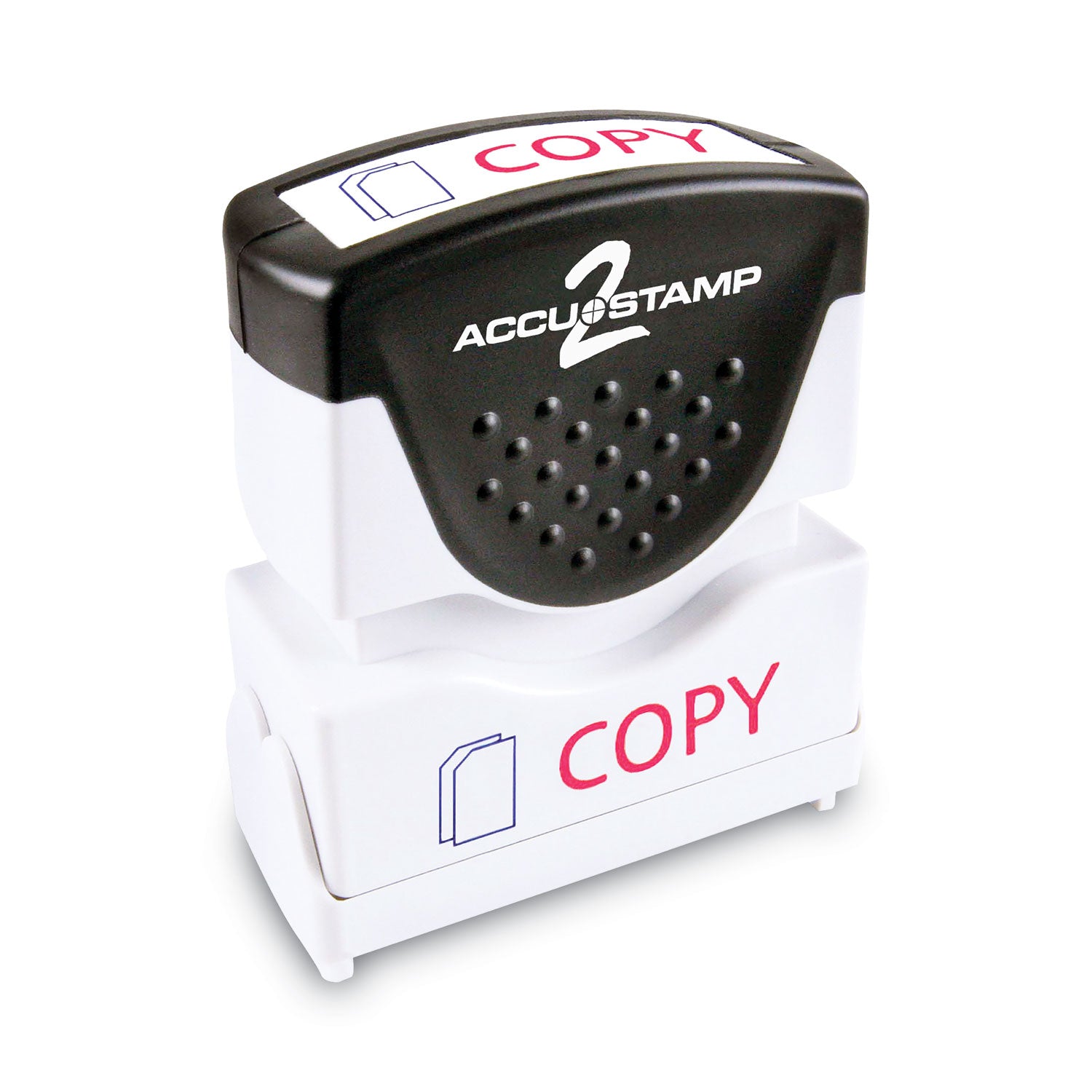 Pre-Inked Shutter Stamp, Red/Blue, COPY, 1.63 x 0.5 - 