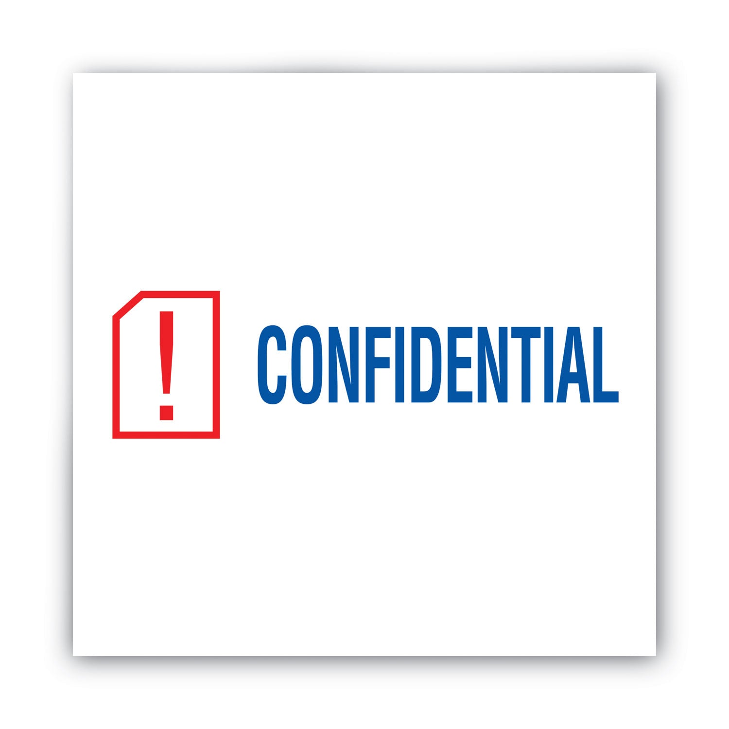 Pre-Inked Shutter Stamp, Red/Blue, CONFIDENTIAL, 1.63 x 0.5 - 