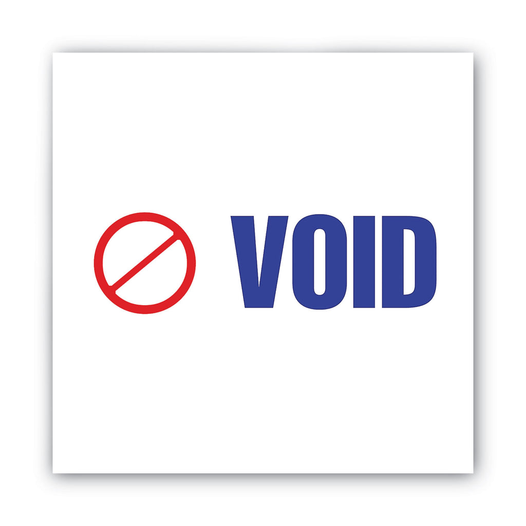 Pre-Inked Shutter Stamp, Red/Blue, VOID, 1.63 x 0.5 - 