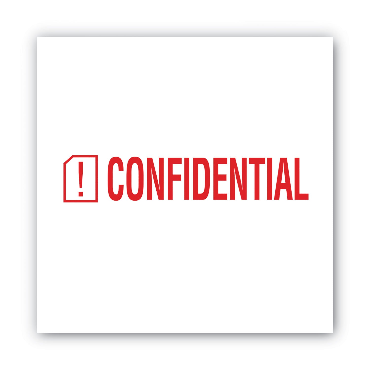 Pre-Inked Shutter Stamp, Red, CONFIDENTIAL, 1.63 x 0.5 - 