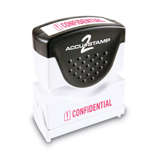 Pre-Inked Shutter Stamp, Red, CONFIDENTIAL, 1.63 x 0.5
