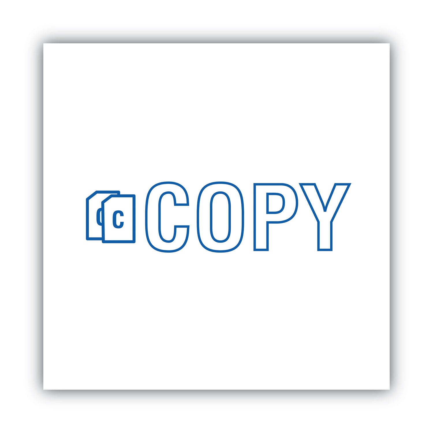 Pre-Inked Shutter Stamp, Blue, COPY, 1.63 x 0.5