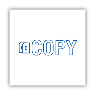 Pre-Inked Shutter Stamp, Blue, COPY, 1.63 x 0.5