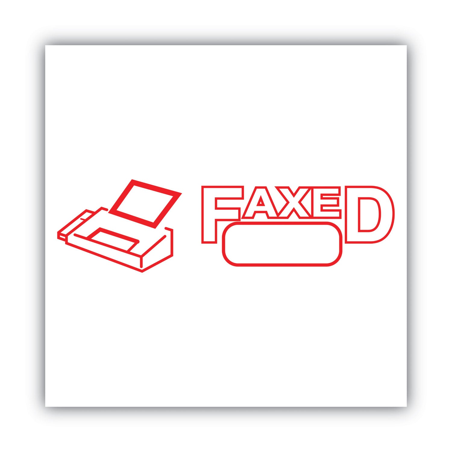 Pre-Inked Shutter Stamp, Red, FAXED, 1.63 x 0.5