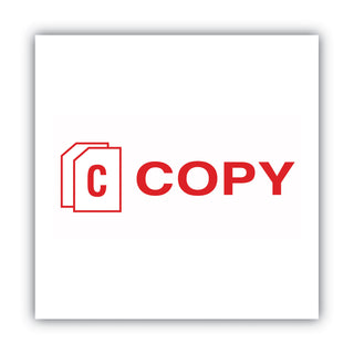Pre-Inked Shutter Stamp, Red, COPY, 1.63 x 0.5