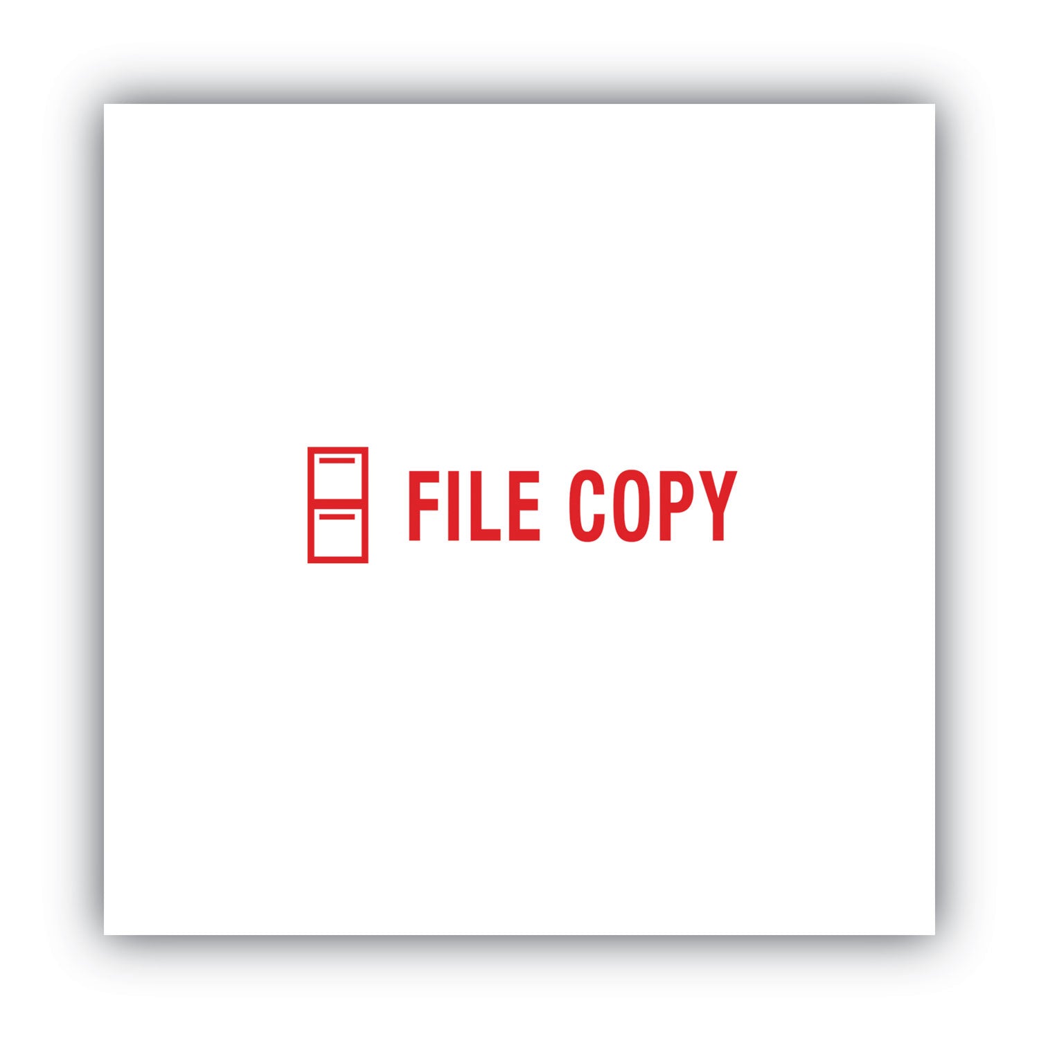 Pre-Inked Shutter Stamp, Red, FILE COPY, 1.63 x 0.5
