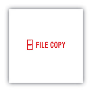 Pre-Inked Shutter Stamp, Red, FILE COPY, 1.63 x 0.5