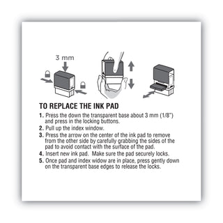 Replacement Ink Pad for 2000PLUS 1SI20PGL, 1.63" x 0.25", Blue - 