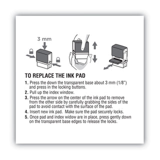Replacement Ink Pad for 2000PLUS 1SI40PGL and 1SI40P, 2.38" x 0.25", Black